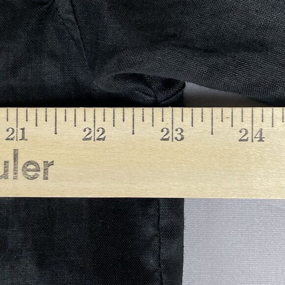 100% Linen Short Sleeve Button Up Shirt Men's XL Black Havana Summer Casual Cool - Picture 10 of 15